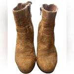 Parker & Sky  Ankle Boots Size 8.5 Cognac Brown Faux Suede Block Heel 3.5” Zip Photo 1