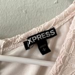 EXPRESS blush pink light sleeveless lace summer sundress fit and flare nylon Photo 2