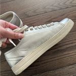 Prada Women's Metallic Silver Sneakers Size 38 Photo 4