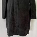 Dual Nature New  Keyhole Rib Velour Dress Mock Neck Long Sleeve Mini Black Photo 5