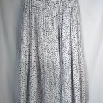 Exlura White Pollka Dot Pleated Tiered Aline Maxi Skirt Lined Size XXL Photo 1