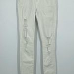 frame denim FRAME Le Skinny De Jeanne Women Mid Rise White Ripped Skinny Jeans Size 23 Photo 2