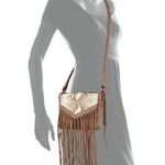 Kooba Leather Handbag Bag Brown Python Fringe Logo New Womens Cross body Snake Photo 0