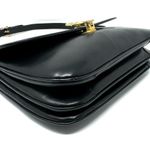 CELINE Vintage Horse Carriage Bag – Black Leather Crossbody - Gold Logo Hardware Photo 8