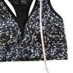 Peak Falls Apparel Women's Sports Bra Size S Black Gray Marble Print Racerback Photo 5
