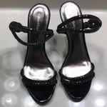 Calvin Klein Women’s Amber Black Silver Metallic Strappy Rope Stiletto Heels Photo 1