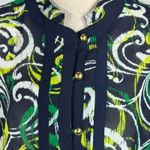 Maggie Barnes  0X-Large (14/16W) Tunic Top Geometric Semi-Sheer Button-Up Multi Photo 1