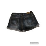 True Craft Denim Shorts Distressed Dark Wash Cuffed Hem Casual Size 10 Photo 2
