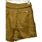 Scotch & Soda High Rise Short Belted Waist Side Pocket Linen Blend Brown XS NWOT Photo 6
