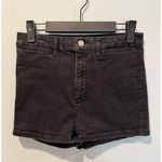 Topshop  Moto Shorts Womens 26" Black Stretch 1" Inseam High Rise Travel Vacation Photo 0
