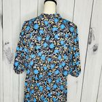 Ann Taylor NWT Blouson Midi Dress Navy Floral Sz 14 Short Sleeve Lined Photo 7