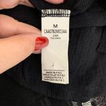 Cupshe Button Up Sheer Swim Cover Up Dress M Black Short Sleeve Ruffle V Neck Photo 5