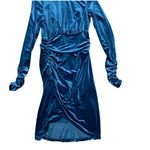 Rachel Parcell NWT  Velvet Ruched Mock Neck Dress Photo 4