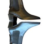 frame denim Frame Le Lexington Black Leather Pointed Toe Chelsea Boots Size 36 NWOB Photo 5