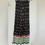 Joe B  Black Geometric Wide-Leg Pants Photo 1