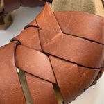 Dansko  Tory Brown Leather‎ Cut Out Silhouette Strappy Wedge Sandals Size 37 Photo 9