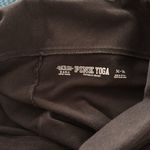 PINK - Victoria's Secret VTG Pink Victoria’s Secret Fold Over Spell Out Sequin Capri Leggings Black Sz M Photo 6