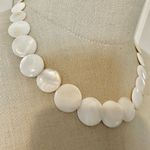 Vintage Mother of Pearl Overlapping Flat Bead Necklace Photo 1