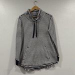J.Crew J8836 Mercantile Stripe Waffle Funnel Neck Pullover Medium M Photo 0