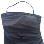 J.Crew Black Ruffle-Trim Ruched Bandeau One-Piece Dress Swimsuit Size 12 Photo 1