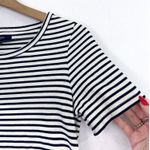 Madewell Dockside T-shirt Short Sleeve Striped Boxy Dress Navy Blue XS Nautical Photo 3
