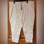 Nic+Zoe  Seams All Day Denim‎ Slim Pull-On Crop Pant in Paper White Plus Size 20W Photo 1