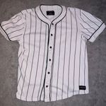 Zumiez Empyre White And Black Pinstripe Baseball Jersey Photo 0