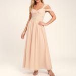 Lulus NEW Make Me Move Blush Pink Formal Floor Length Maxi Dress Size Large NWOT Photo 11