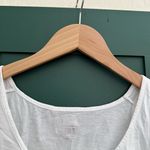 Lunya Organic Pima Cotton Cropped Tank Sleep Shirt in White Size XS Photo 5
