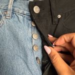 PacSun ‎ Women Size 24 New Eco Black Two-Tone High Waisted Straight Leg Jeans Photo 3