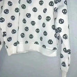 NWOT Better Together women’s skull/ halloween cropped sweatshirt L White Size L Photo 9