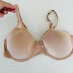 Bali  40B Underwire One Smooth U Ultra Light T Shirt Bra Tan Sheer Neckline Photo 1