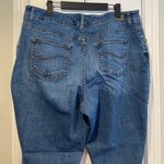 Lee Size 18W Relaxed Fit Straight Led Mid Rise Med Wash Zip Stretch Denim Jeans Photo 5