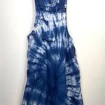 Tie Dye Drop Crotch Romper Jumpsuit Coveralls Overalls Jumper Cotton Womens L Blue Size L Photo 0