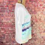 Coral Bay Lake Dock Painting Slub Knit Tee White Multi S Photo 2