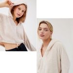 Urban Outfitters 😊🧸 Teddy Jacket Fleece Hooded Long Sleeve Cropped 🧸😊~ med Photo 1