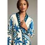 Farm Rio NWT  Anthropologie Long-Sleeve Blazer Dress Blue Size XS Photo 1