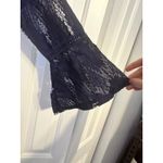 Boohoo  flare sleeve‎ lace dress in navy NEW US 10 Photo 2