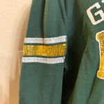 Majestic Green Bay Packers NFL  Women's Sequin Graphic Full Zip Hoodie Sz XL EUC Photo 2