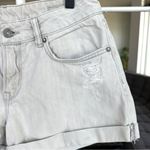 All Saints Mid Rise Denim Jean Shorts Light Wash Gray Size 29 100% Cotton Photo 2