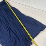 David's Bridal David’s Bridal Women’s Navy Blue Pleated Gathered Maxi Bridesmaid Dress Size 16 Photo 9