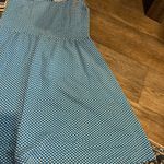 Maeve  ▪ Caldera Blue Polka Dot Fit & Flare Dress L Photo 5