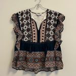 SEA NY Paisley Printed Silk Blend Tank Blouse size 2 Blue Photo 0