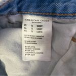 American Eagle  Mom Jeans Size 16 Short Distressed Bleach Splatter Photo 2