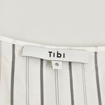 Tibi Women’s Silk Anna Stripe Spaghetti Strap Cami in White and Black Size 0 Photo 7