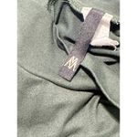 Women's Mock Neck Long Sleeve Ruffles Shoulder Crop Top Olive Green Size Small Photo 1