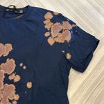 John Eshaya Women’s Navy Blue with Pink Tie Dye Blotches Short Photo 2