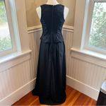 Elegant Black Lace Overlay Maxi Dress Formal Evening Gown Size 10 Photo 3