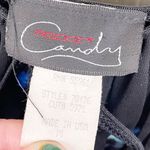 Vintage 90s Y2K Candy Rocket Sleeveless Maxi Dress with Slit Black Blue Floral Size M Photo 4