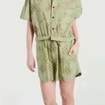 Laurence bras French printed playsuit romper in green paisley print in size 1 Photo 7